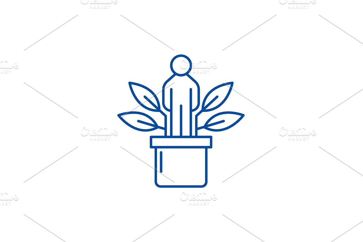 Personal development line icon in Illustrations - product preview 8
