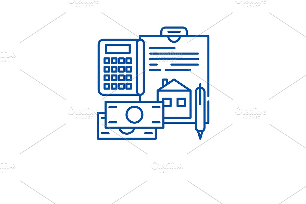 Personal expenses line icon concept in Illustrations - product preview 8