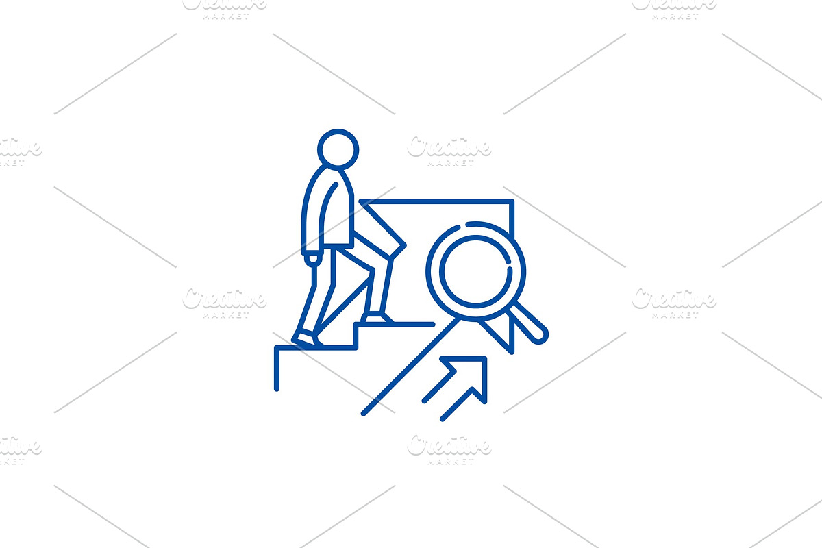 Personal growth line icon concept in Illustrations - product preview 8