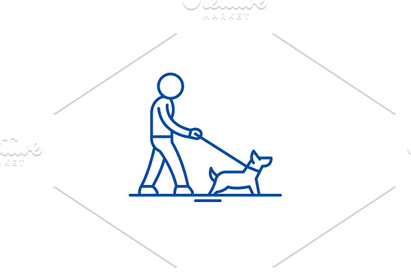 Pet care line icon concept. Pet care