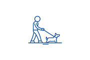 Pet care line icon concept. Pet care