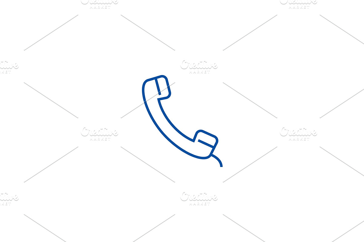 Phone receiver line icon concept in Objects - product preview 8