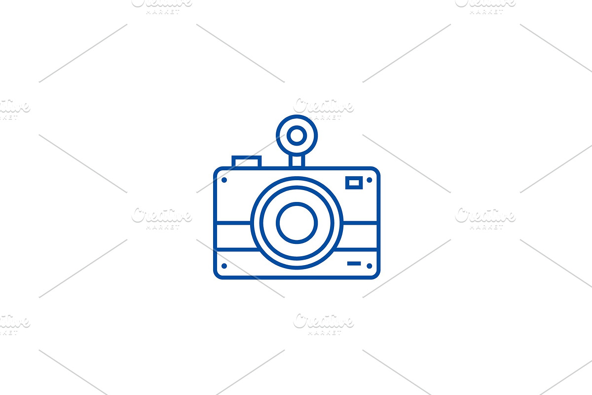 Photo camera line icon concept in Objects - product preview 8