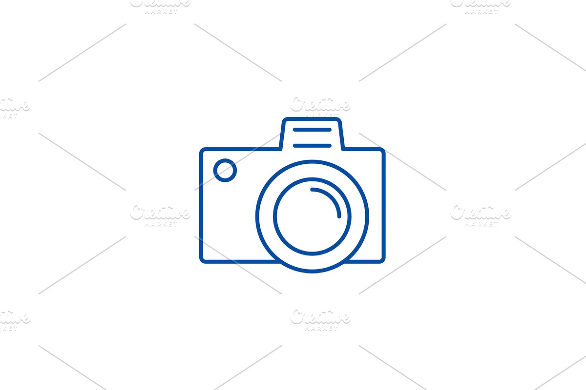 Photo camera sign line icon concept in Objects - product preview 8