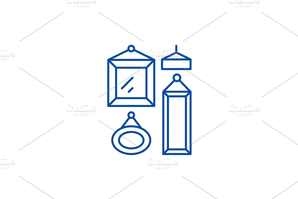 Picture gallery line icon concept in Objects - product preview 8