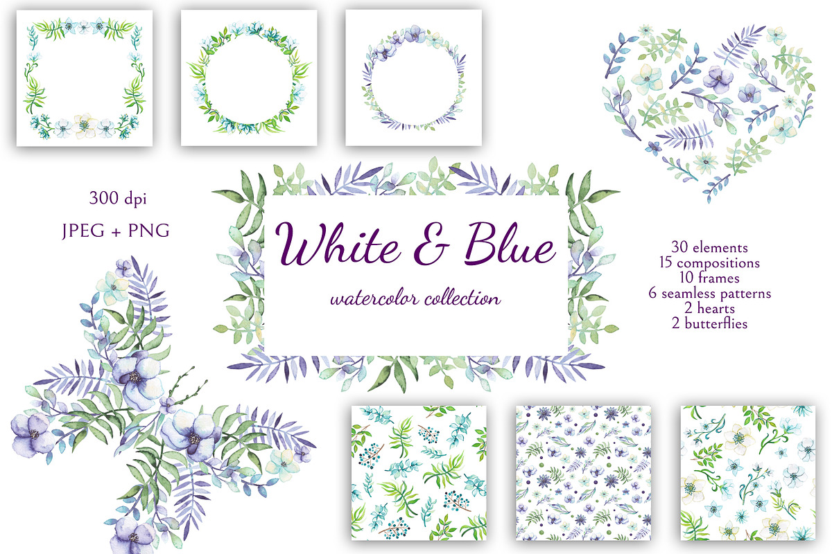 White and Blue in Illustrations - product preview 8