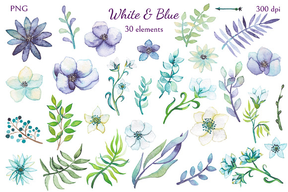 White and Blue in Illustrations - product preview 3