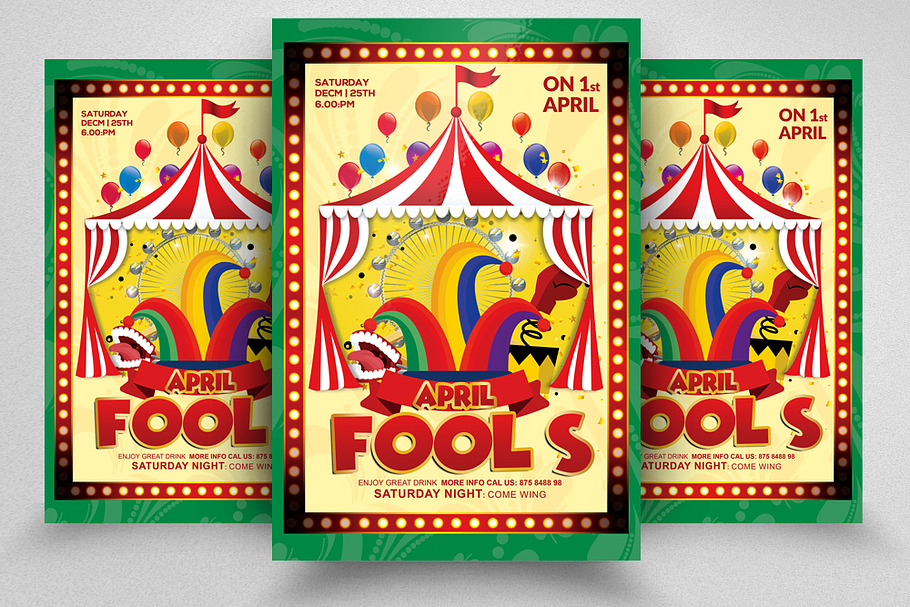 April's Fool Is Here Flyer Template