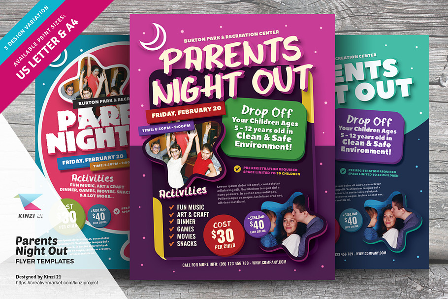 Parents Night Out Flyer Templates in Flyer Templates - product preview 8
