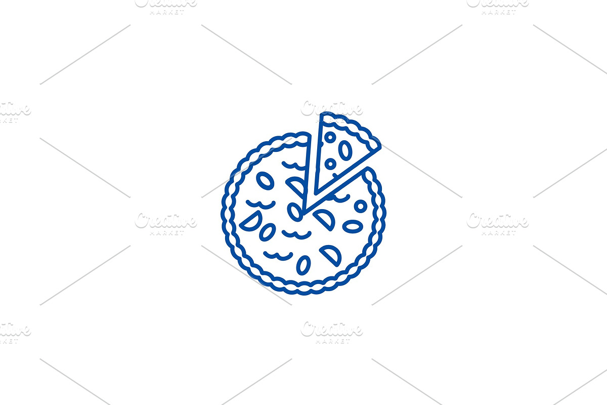 Pie bakery line icon concept. Pie in Illustrations - product preview 8