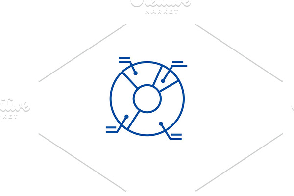 Pie diagram illustration line icon