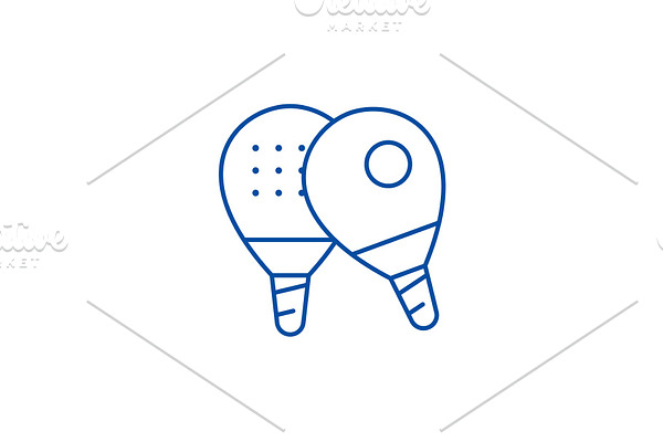 Ping pong line icon concept. Ping