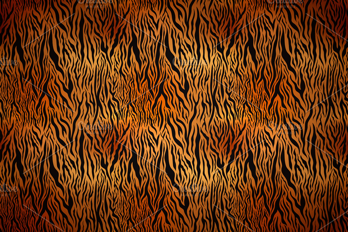 Bright realistic tiger skin texture in Illustrations - product preview 8