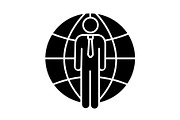 International business glyph icon