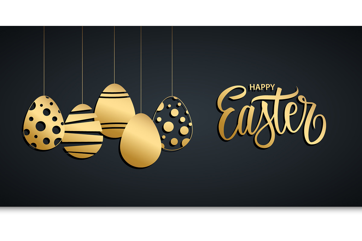 Happy Easter Banner in Graphics - product preview 8