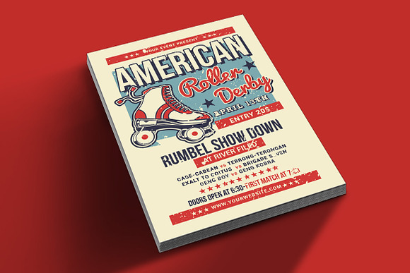 American Roller Derby in Flyer Templates - product preview 1
