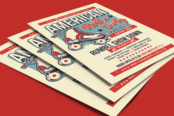 American Roller Derby in Flyer Templates - product preview 3