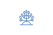 Plant,biology line icon concept