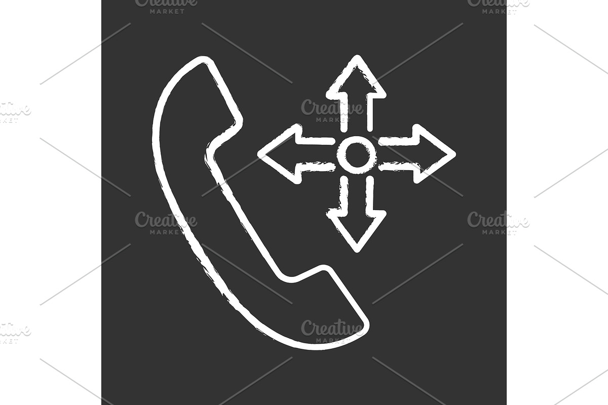 Delivery service call chalk icon in Icons - product preview 8