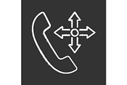 Delivery service call chalk icon