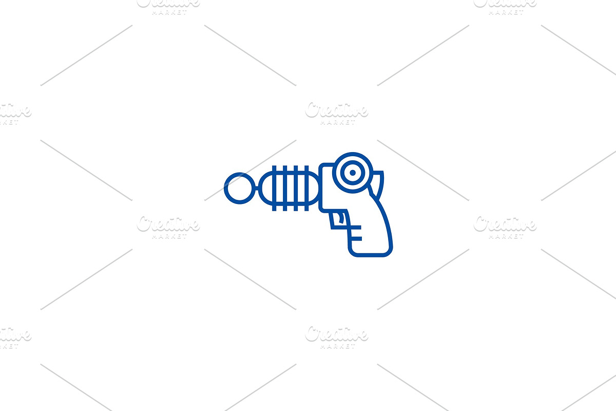 Plasma gun line icon concept. Plasma in Illustrations - product preview 8