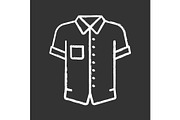 Shirt with short sleeves chalk icons
