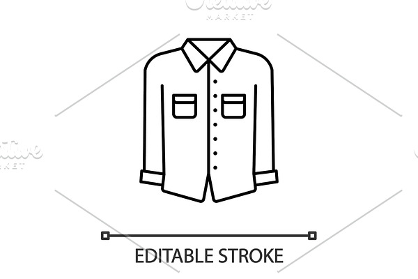 Formal shirt linear icon