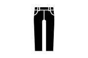Jeans glyph icon