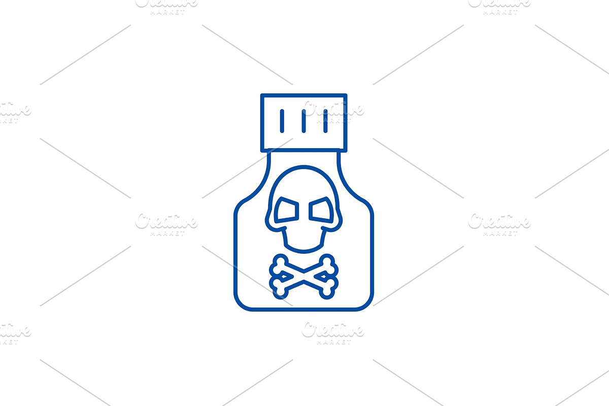 Poison line icon concept. Poison in Illustrations - product preview 8