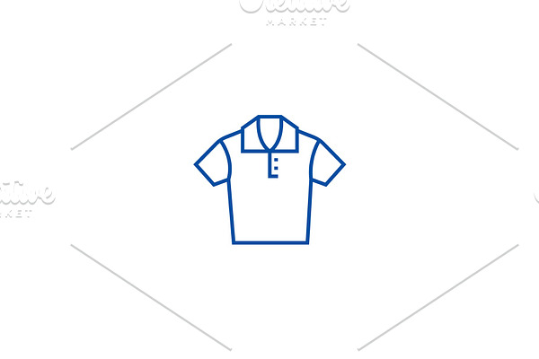 Polo shirt line icon concept. Polo