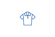 Polo shirt line icon concept. Polo