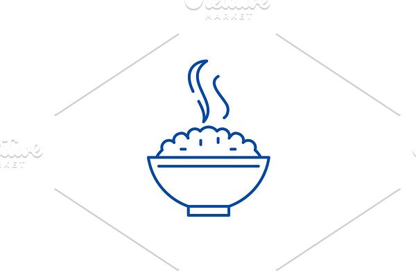 Porridge line icon concept. Porridge