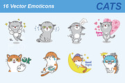 Cat Vector Emoticons