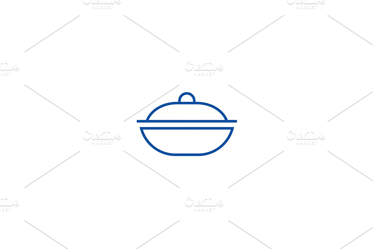 Pot line icon concept. Pot flat in Illustrations - product preview 8