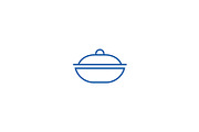 Pot line icon concept. Pot flat