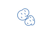 Potato line icon concept. Potato