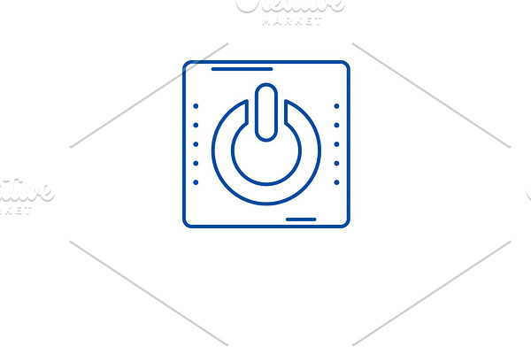 Power button line icon concept