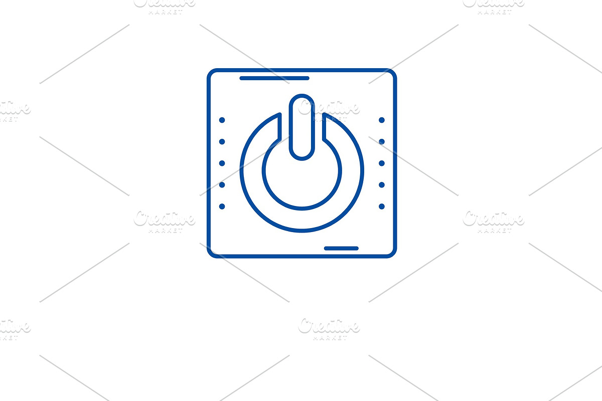 Power button line icon concept in Illustrations - product preview 8