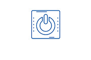 Power button line icon concept