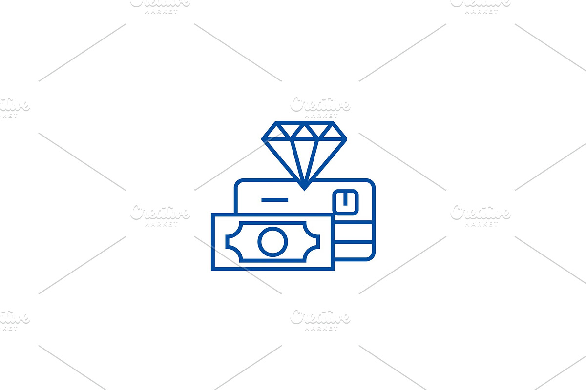 Premium finance service line icon in Illustrations - product preview 8