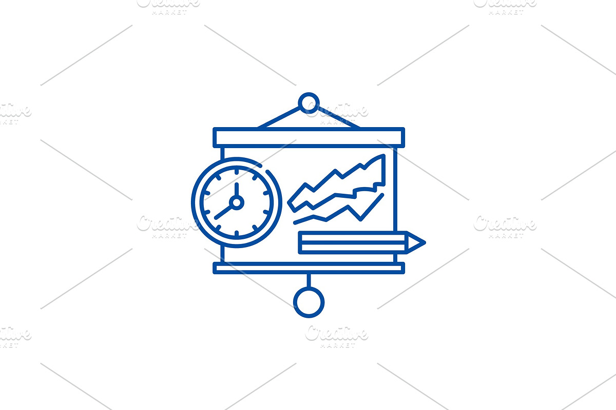 Presentation line icon concept in Illustrations - product preview 8