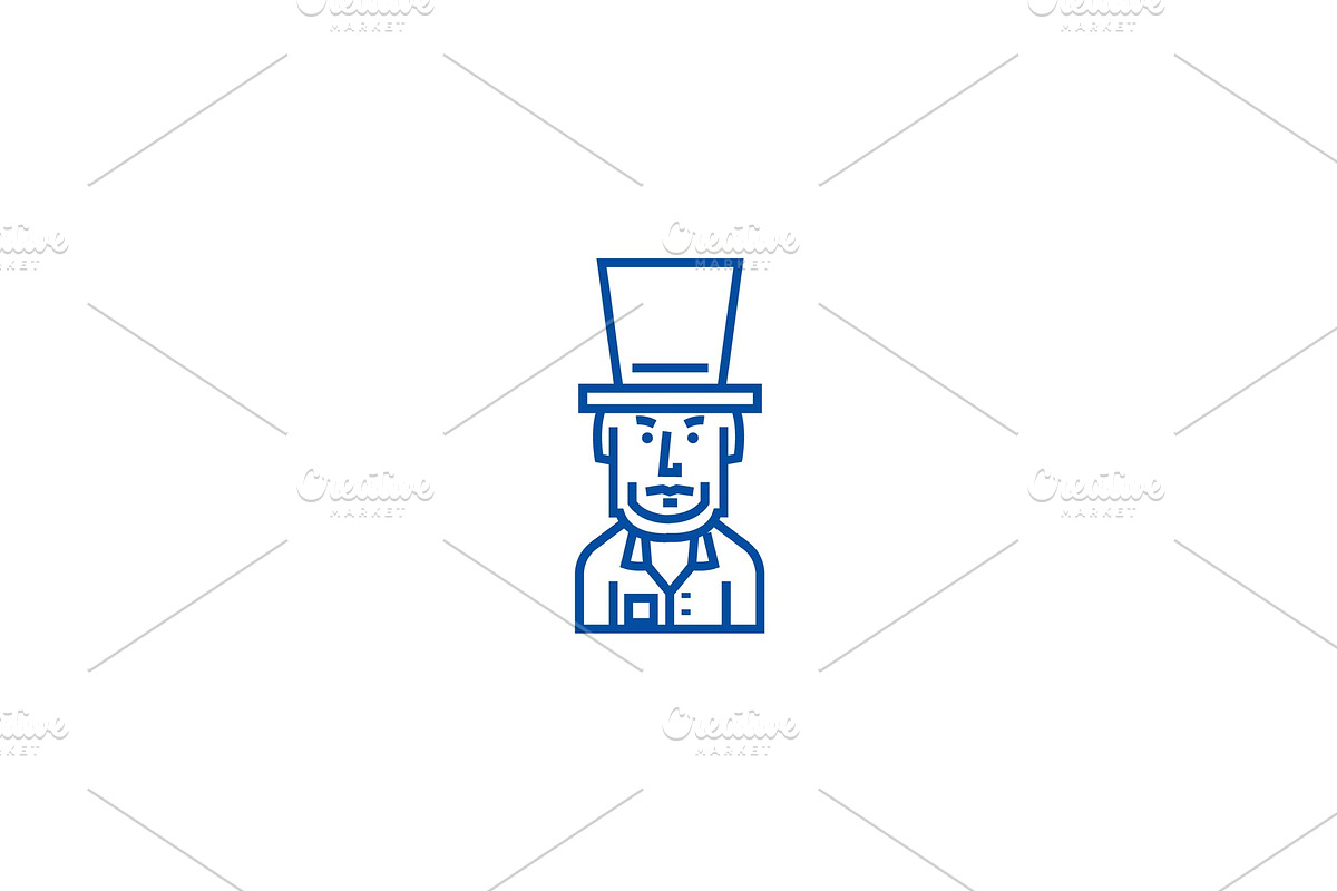 President usa,abraham lincoln line in Illustrations - product preview 8