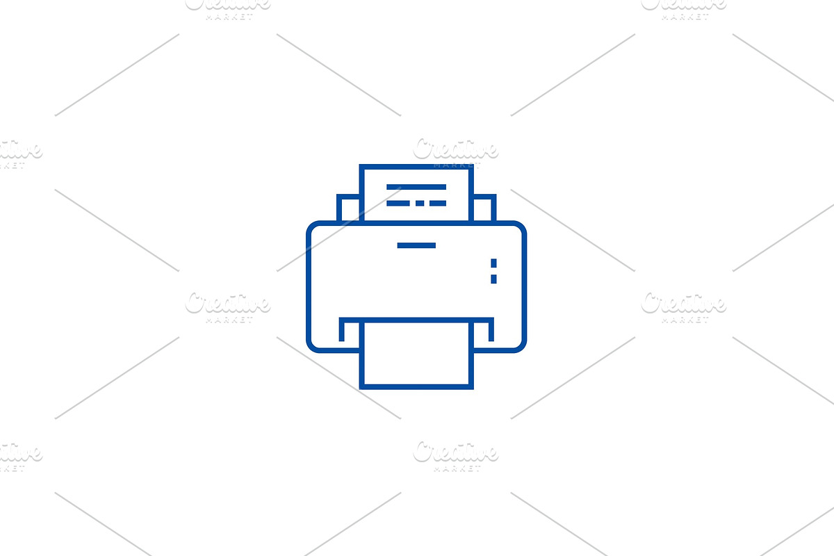 Printer line icon concept. Printer in Illustrations - product preview 8