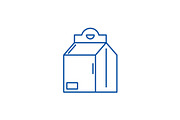 Product in box line icon concept