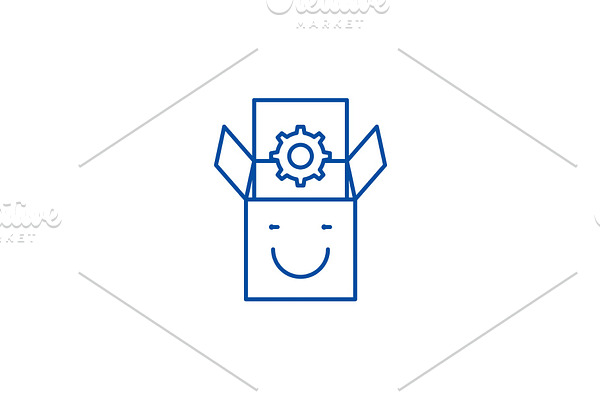 Product satisfaction line icon