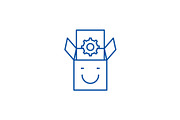 Product satisfaction line icon