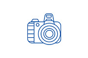 Professional photo camera line icon