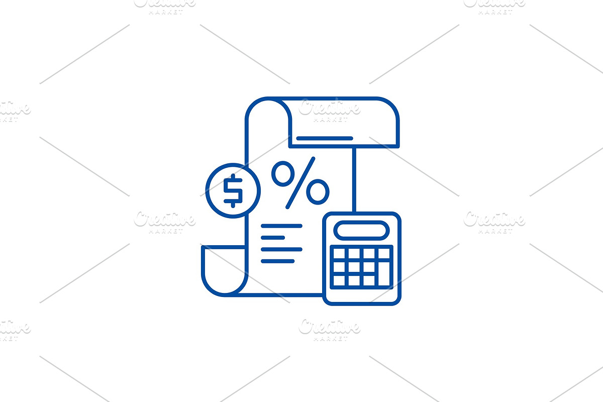 Profit and loss statement line icon in Illustrations - product preview 8