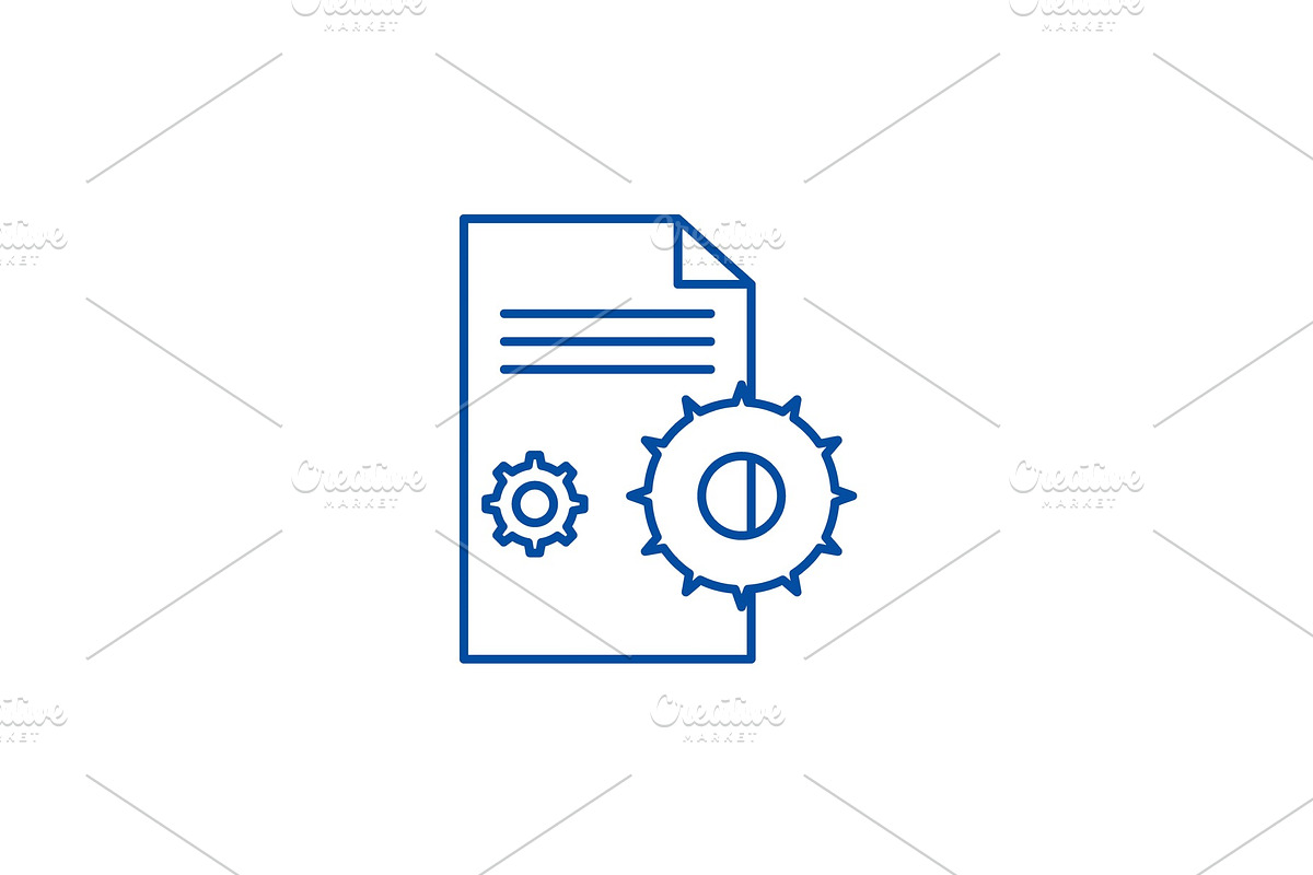 Project agreement line icon concept in Illustrations - product preview 8