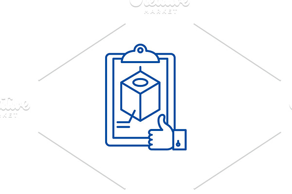 Project recognition line icon